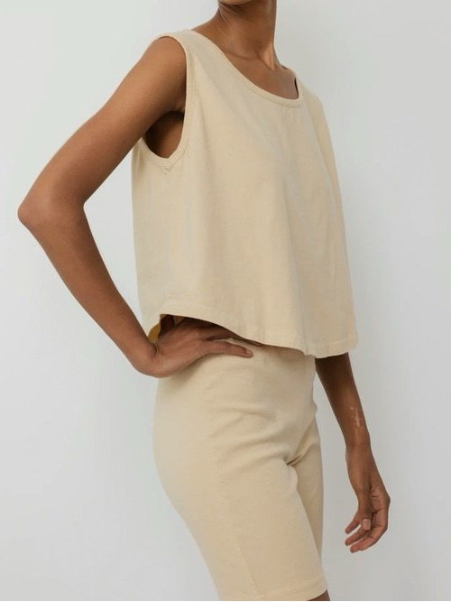 Nwot Wol Hide Wide Cotton Tank In Barley Size M — image 2 of 3